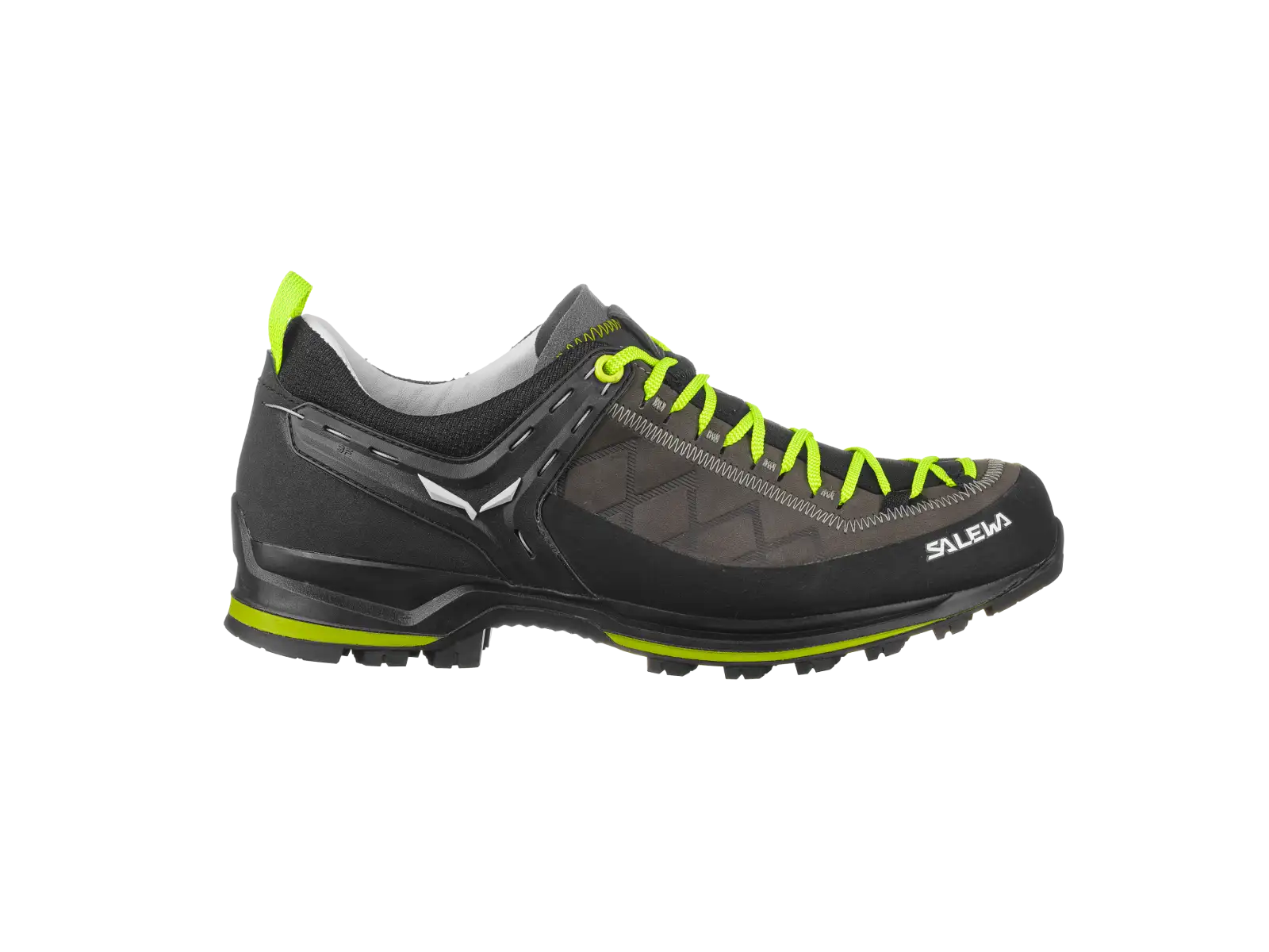 Salewa Mountain Trainer 2 Leather men's shoes Smoked/Fluo Green