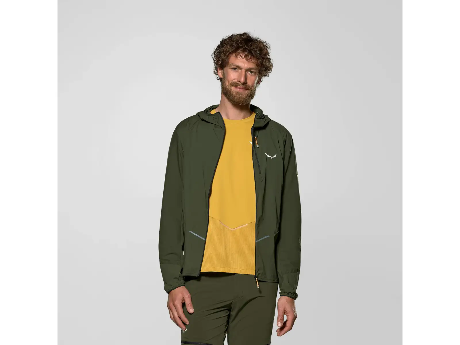 Salewa Pedroc Wind Light men's sweatshirt Dark Olive
