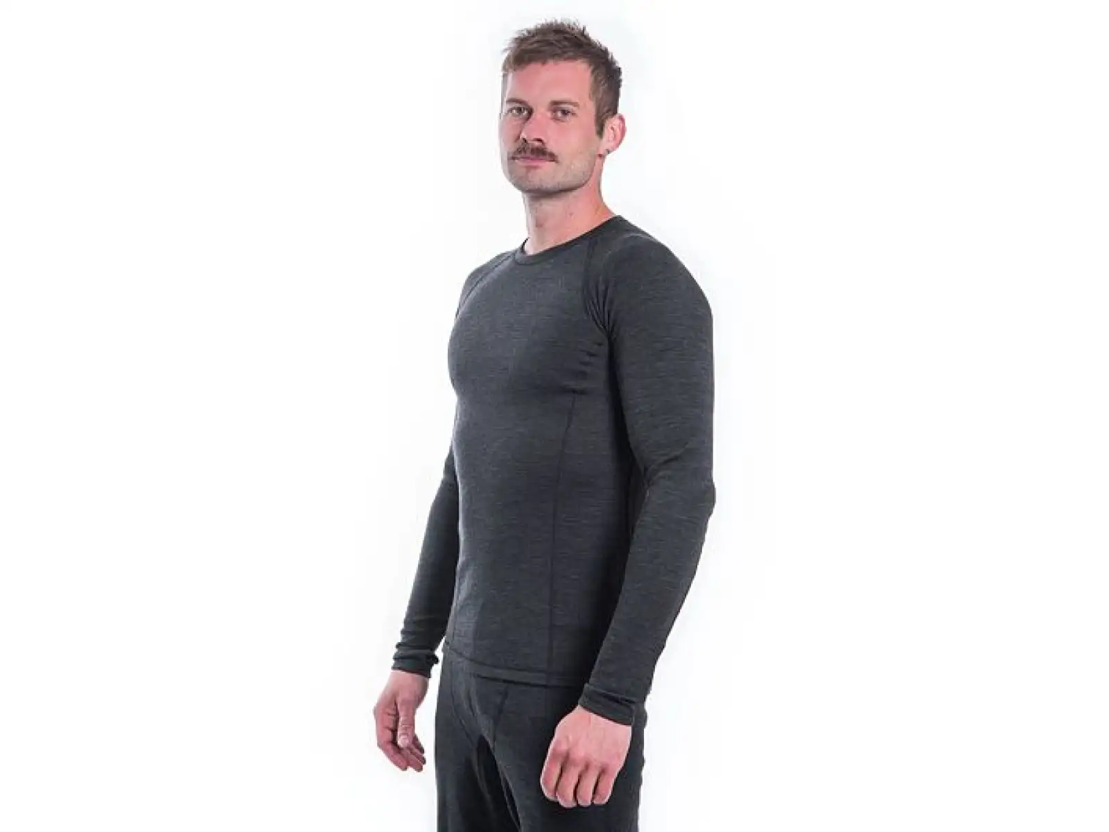 Sensor Merino Bold men's shirt long sleeve Anthracite Gray