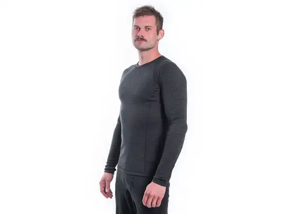 Sensor Merino Bold men's shirt long sleeve Anthracite Gray