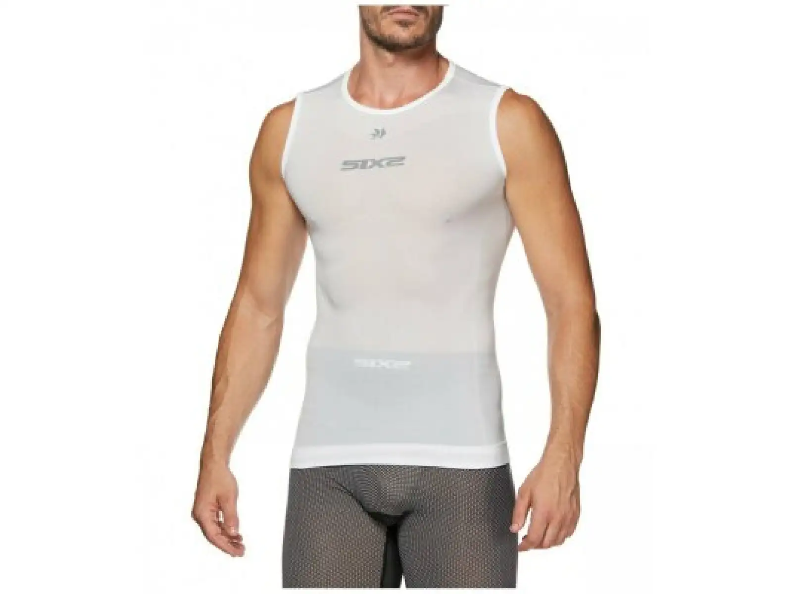SIXS SML BT functional sleeveless shirt white