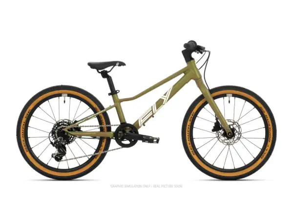 Superior F.L.Y. 20 DB Matte Olive Metallic/Hologram Chrome children's bike