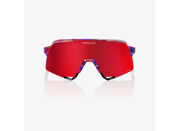 100% S3 glasses FDJ Gloss Translucent Red/Blue/HiPER Fire Red Mirror Lens
