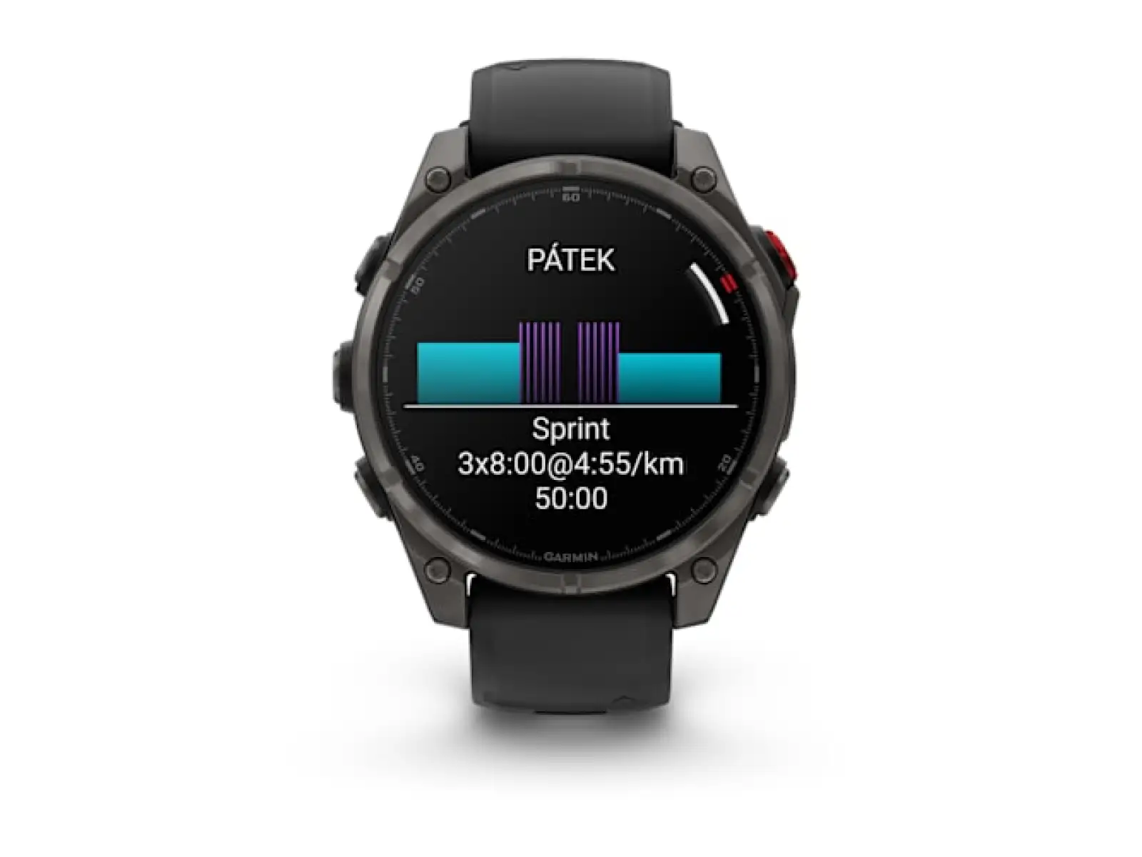 Garmin fenix 8 Pro 47 mm, AMOLED Sapphire, Titanium with silicone strap Graphite/Black