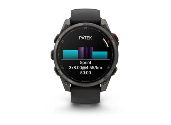Garmin fenix 8 Pro 47 mm, AMOLED Sapphire, Titanium with silicone strap Graphite/Black