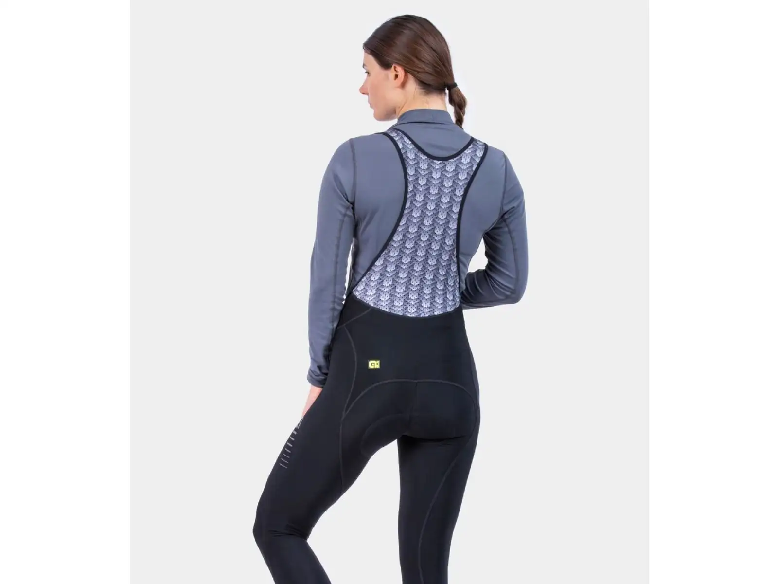 Alé Solid Essential women's winter bib tights Black