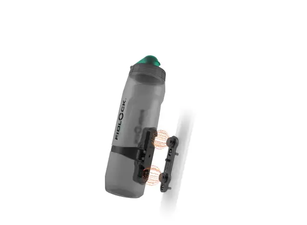 Fidlock Twist set antibacterial bottle Smoke 800 ml + frame base