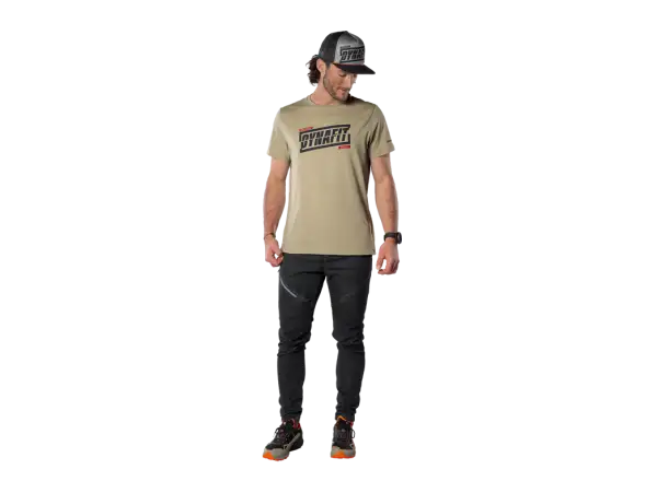 Dynafit Graphic Cotton men's T-shirt Rock Khaki/Tabloid