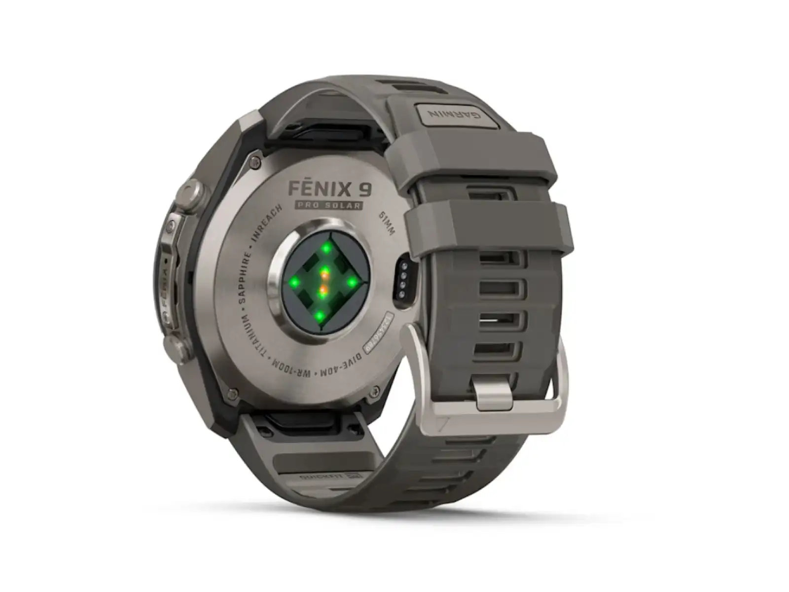 Garmin Fénix 9 Pro inReach Solar 51 mm smart watch Titanium Pebble Gray/Silver Gray