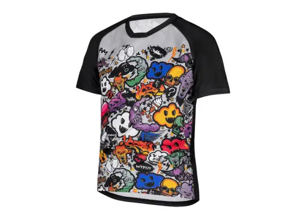 Etape Boom kids jersey short sleeve black/graphic