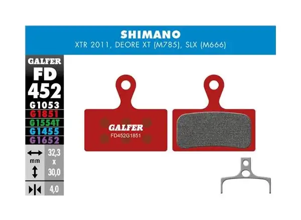 Galfer FD452 Advanced G1851 brake pads for Shimano