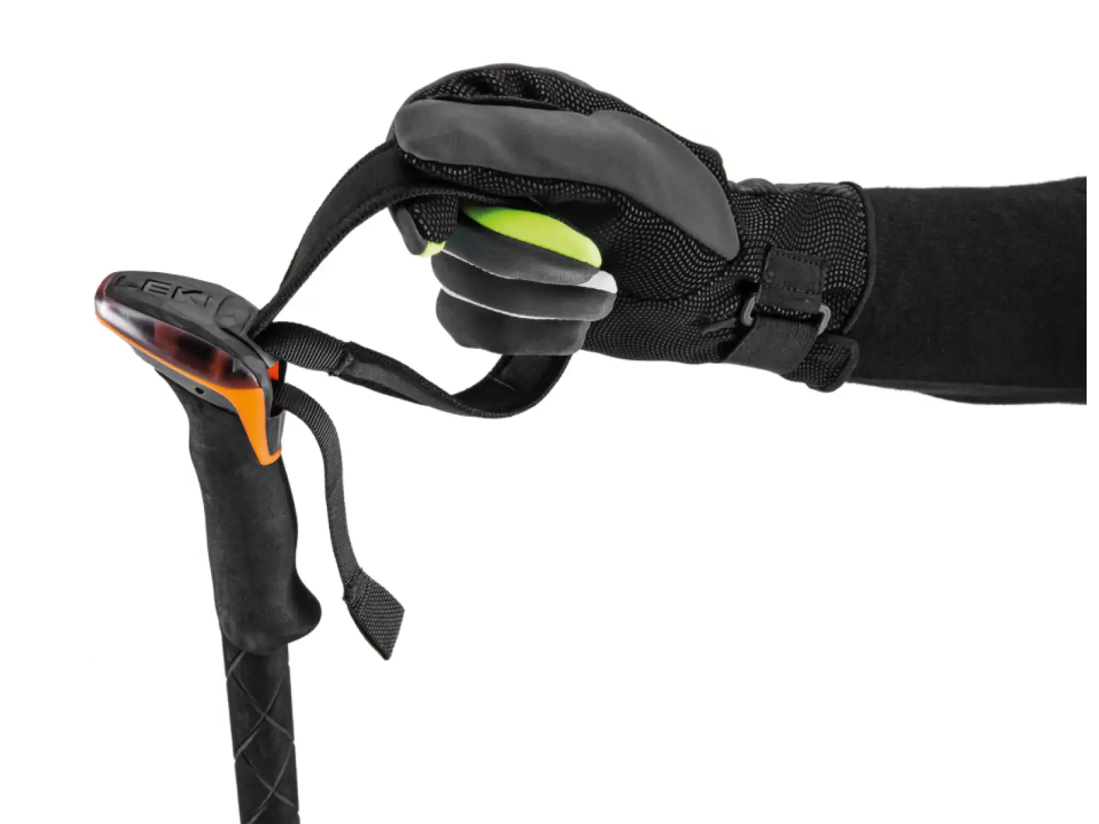 Leki Sherpa FX Carbon Strong folding trekking poles Orange/Denim blue