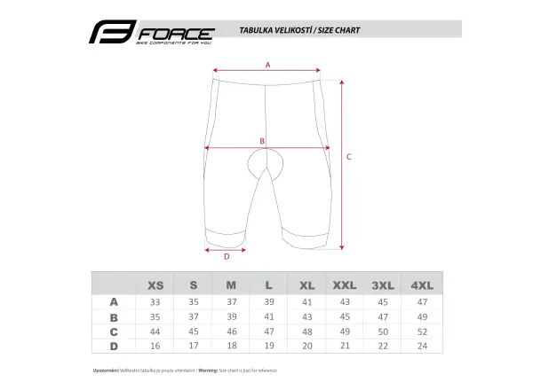 Force B30 men's shorts with insert black/red