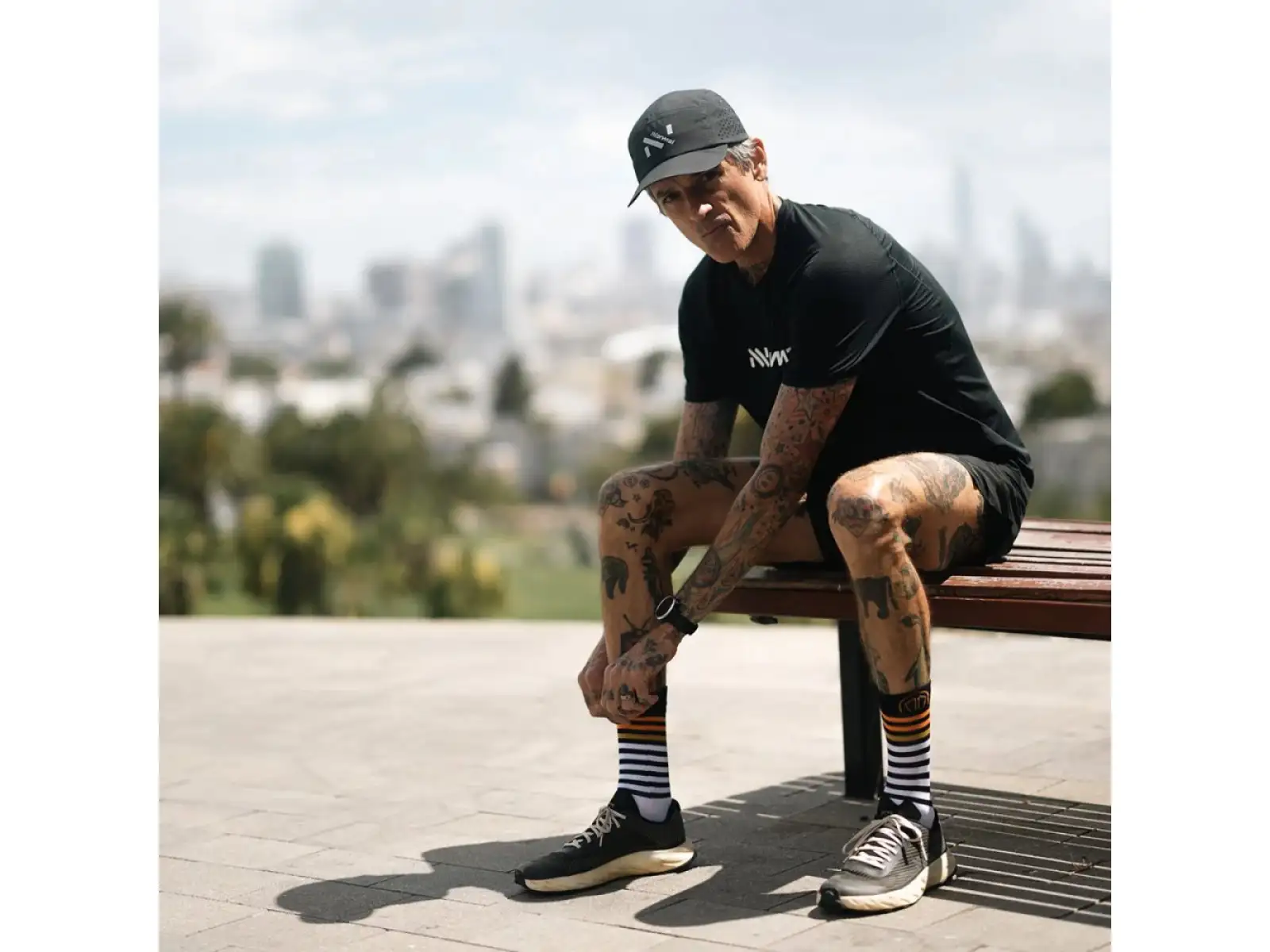 Sidas Run Anatomic Light Crew running socks white-black