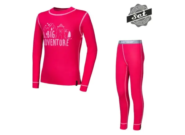 Sensor Double Face Adventure Set children's base layer Magenta