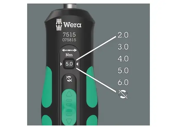 Wera 7515/7 Kraftform Safe-Torque Speed Bicycle 1 2-6 Nm torque screwdriver 7 pieces