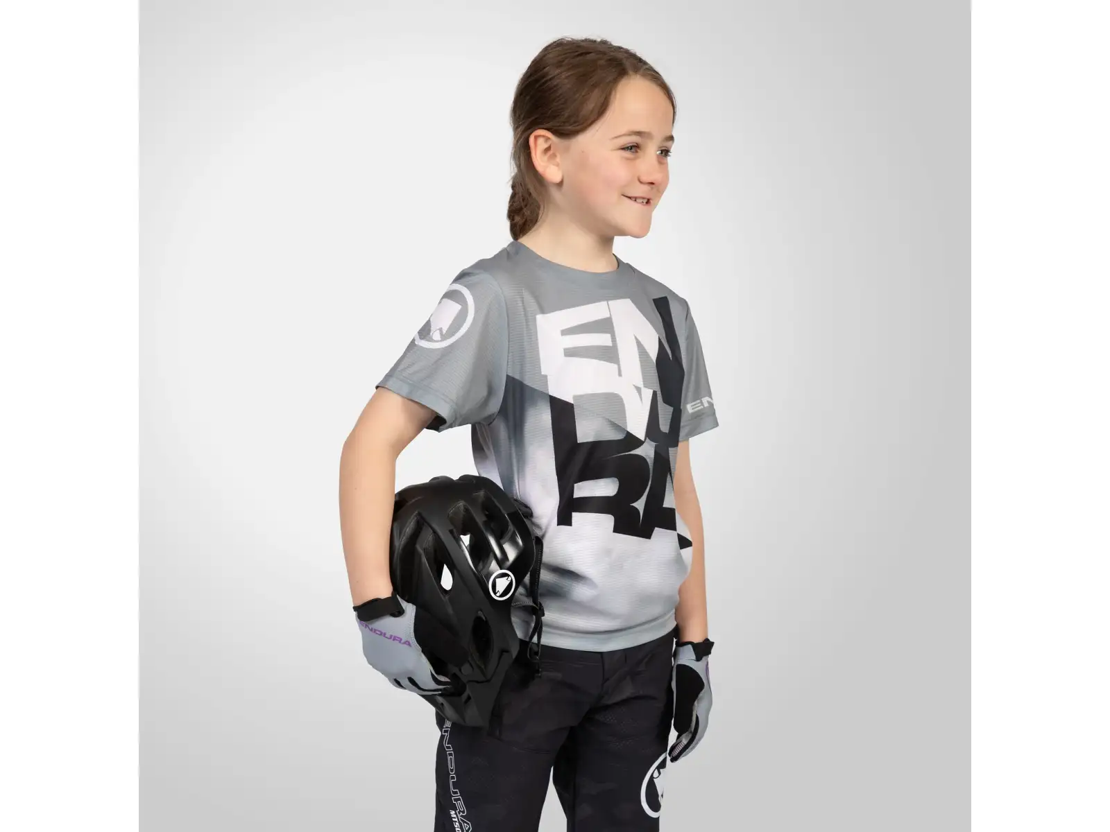 Endura SingleTrack Core kids jersey short sleeve Grey