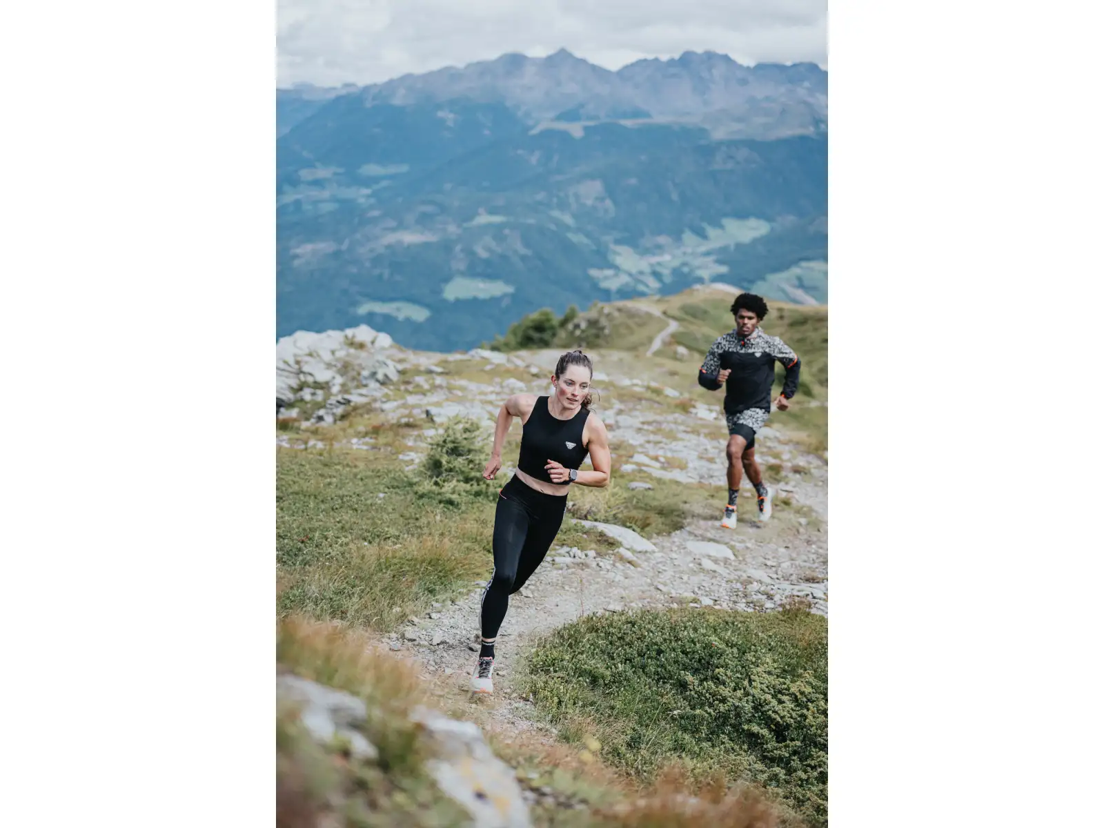 Dynafit Trail 7/8 women's running leggings Black Out/Overcast