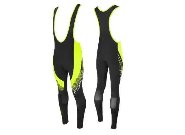 Force F58 pants with bib without insert black-fluo