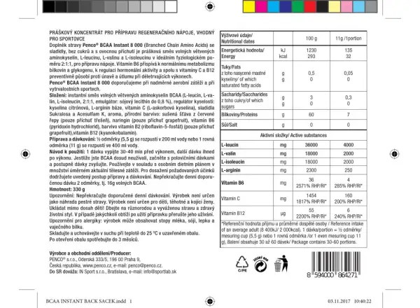 Penco BCAA 8000 instant drink 330g