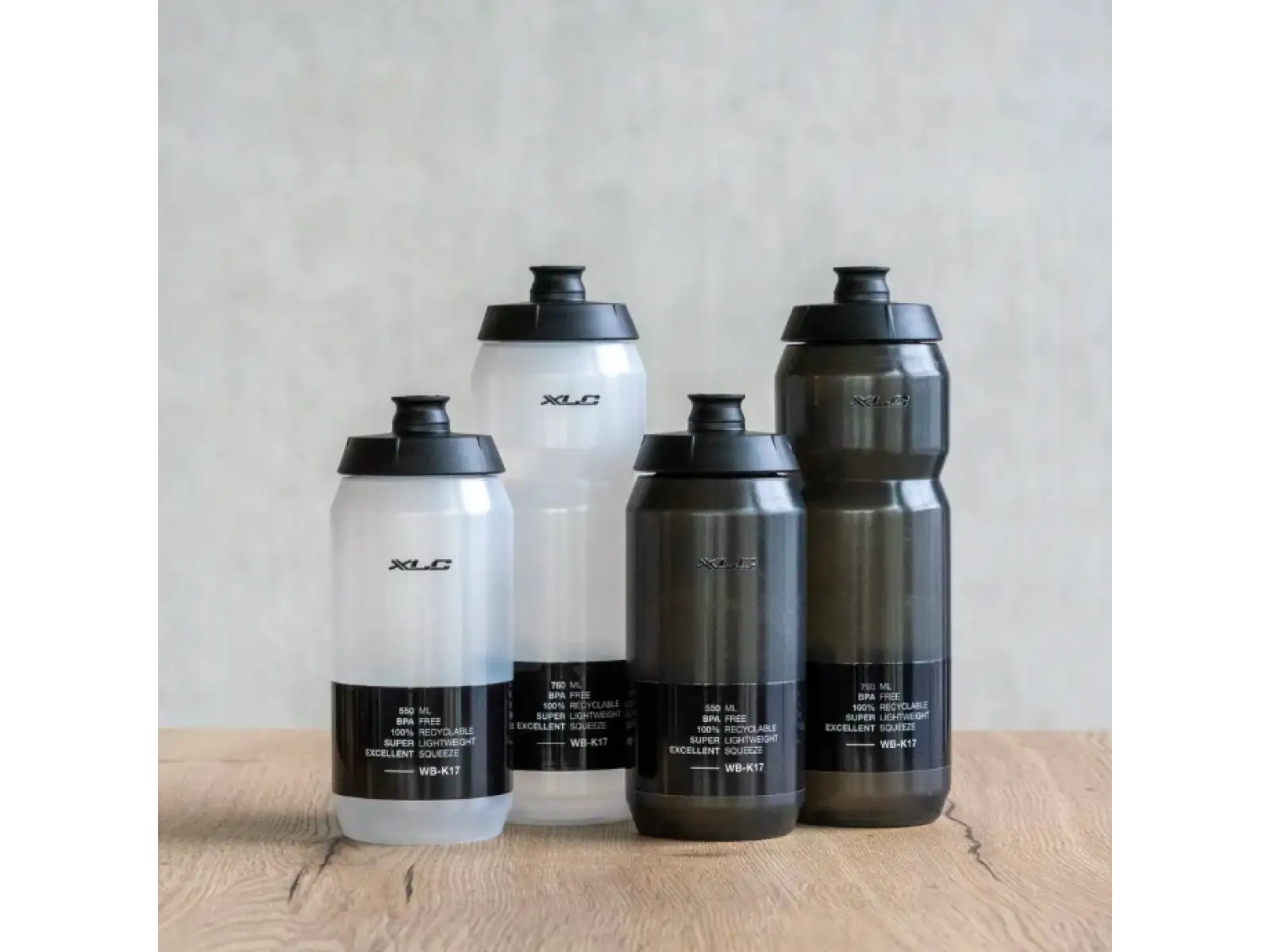 XLC WB-K17 bottle 750 ml clear/black