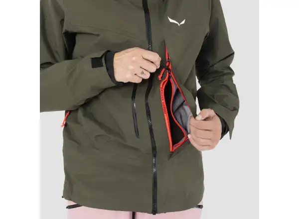 Salewa Sella 3L Powertex women's jacket Dark Olive