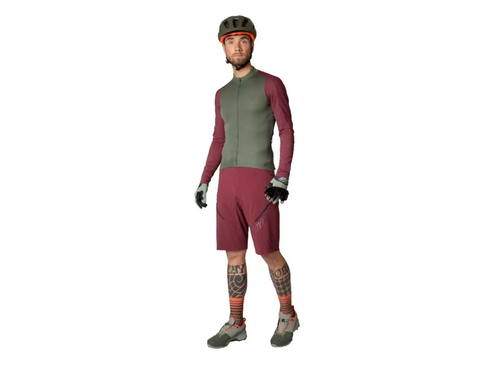Dynafit Ride Light Dynastretch men's cycling shorts without insert Burgundy