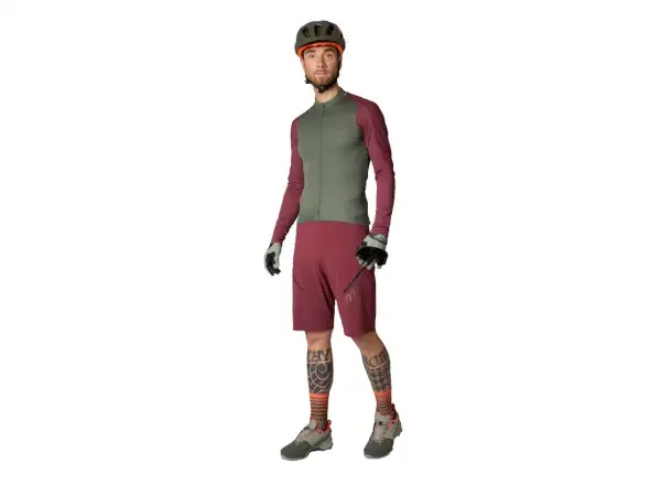 Dynafit Ride Light Dynastretch men's cycling shorts without insert Burgundy