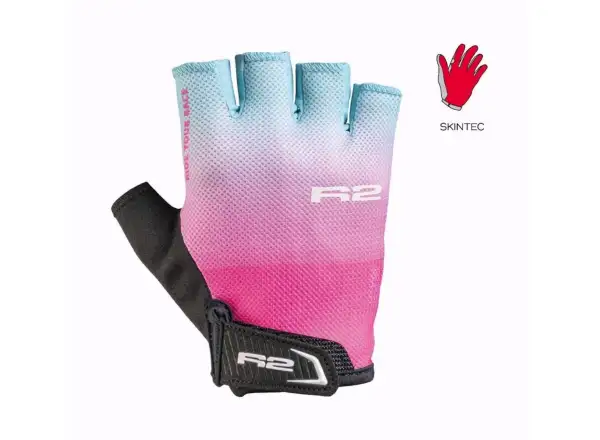 R2 Mistral kids cycling gloves pink/blue