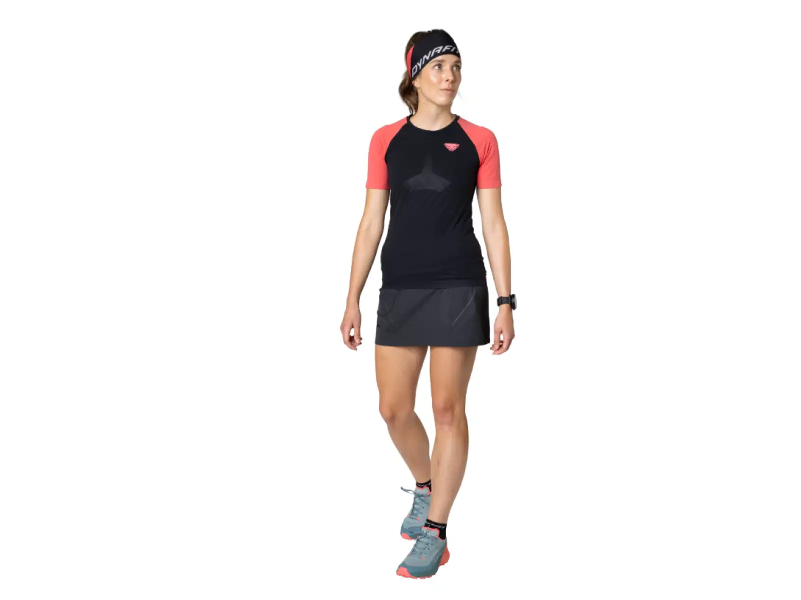 Dynafit Ultra 2in1 women's running skirt with inner shorts Black Out