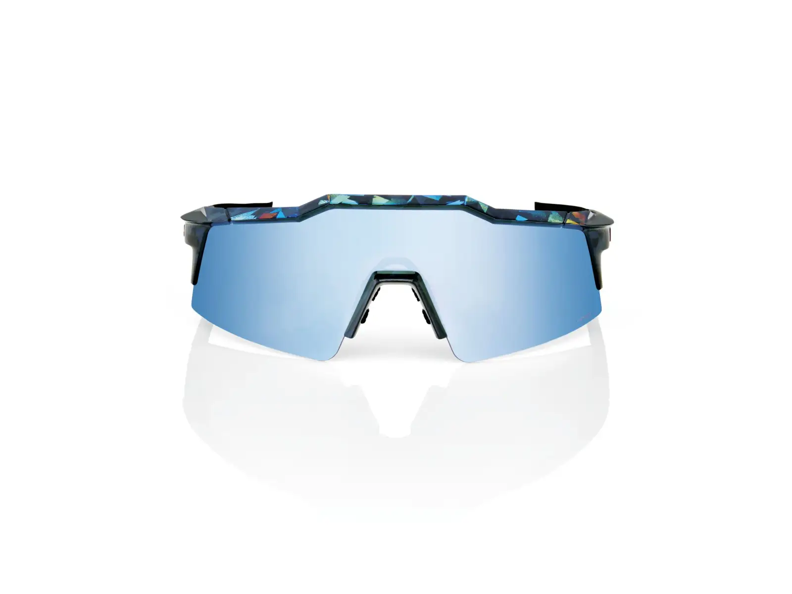 100% Speedcraft Black Holographic/HiPER Blue Multilayer Mirror Sunglasses