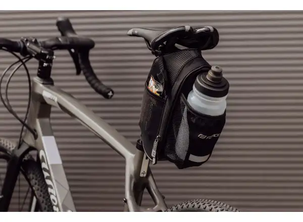 Force Fuse saddlebag 1.2 l + bottle holder net 0.5 l black