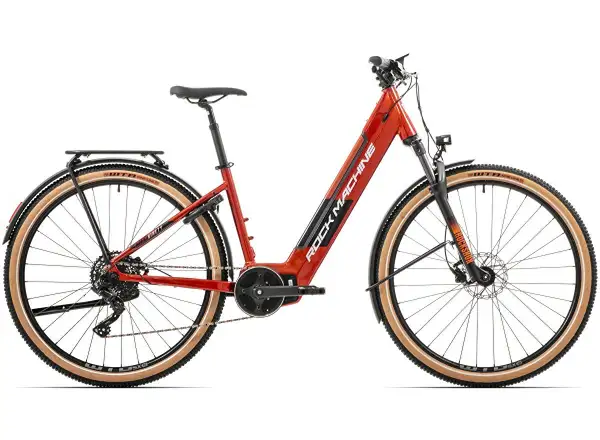 Rock Machine Storm e90-29 Metallic Orange/Silver trekking low-entry e-bike