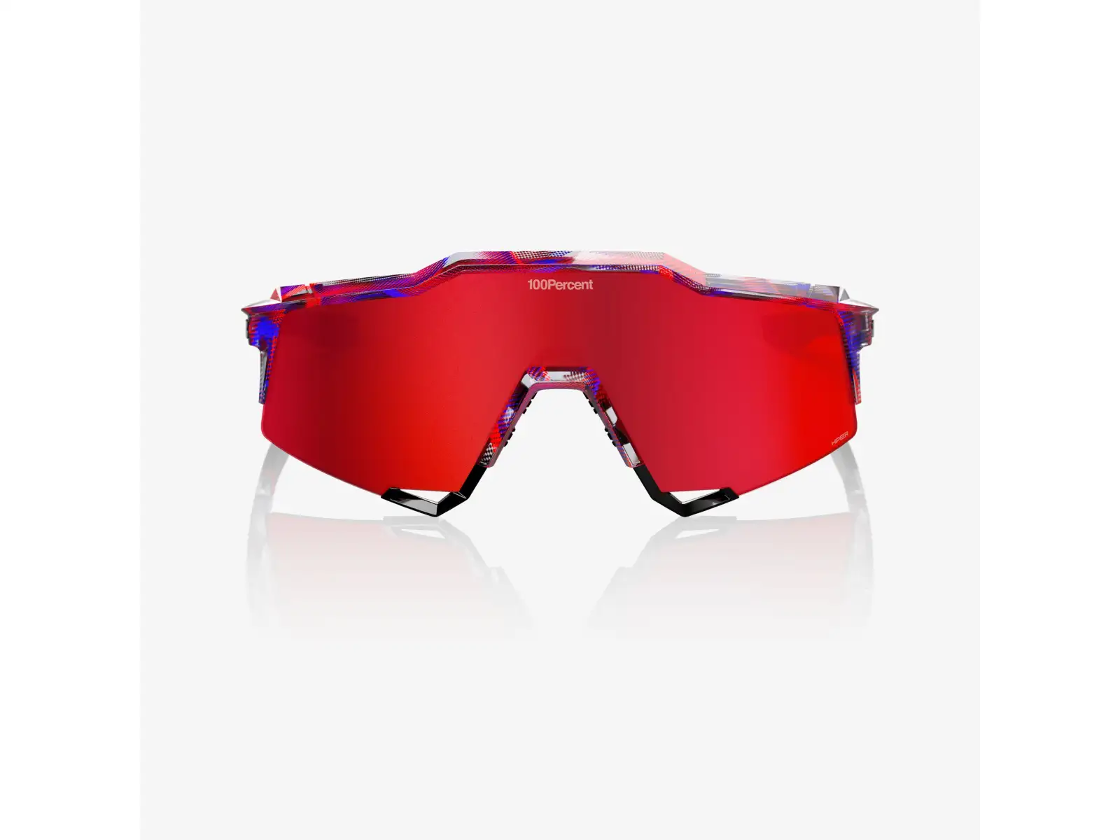 100% Speedcraft glasses FDJ Gloss Translucent Red/Blue/HiPER Fire Red Mirror Lens