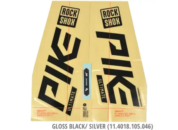 Rock Shox Decal Pike Ultimate 27.5"/29" 2021 gloss black for silver