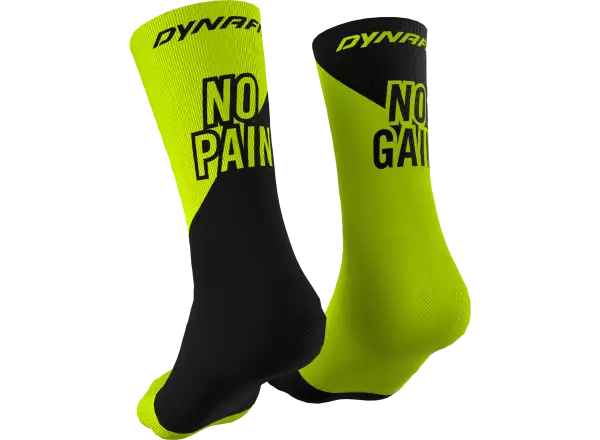 Dynafit No pain No gain sports socks Neon Yellow/Black Out