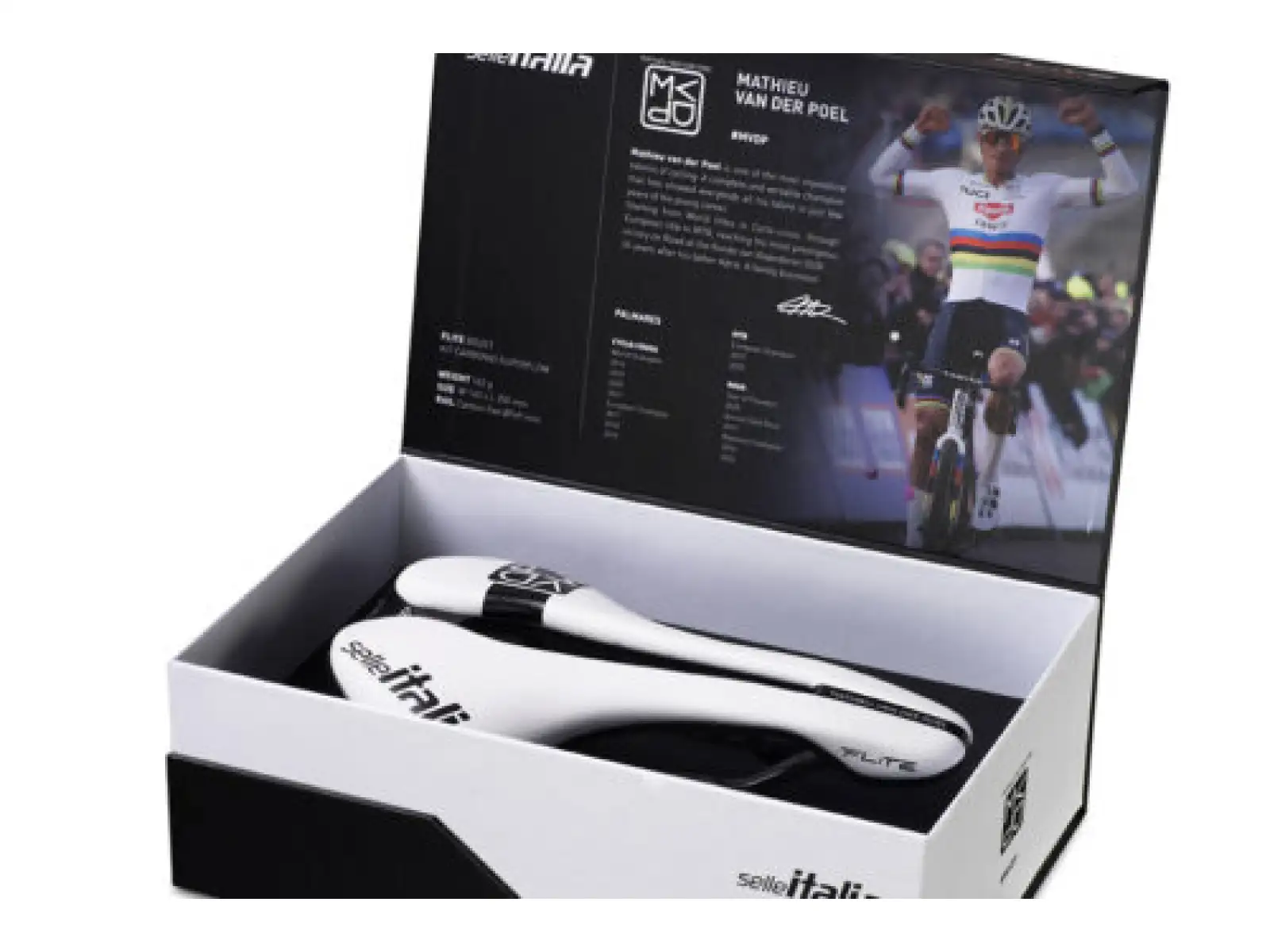 Selle Italia FLITE Boost Superflow Kit Carbon MVDP Edition L3 Carbon +10 mm saddle white