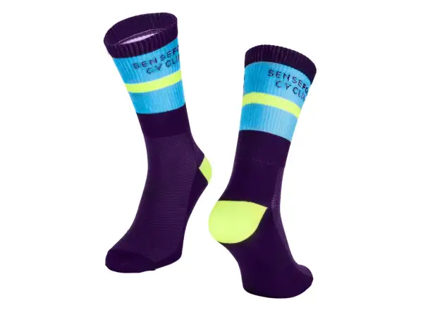 Force Stripe cycling socks dark purple