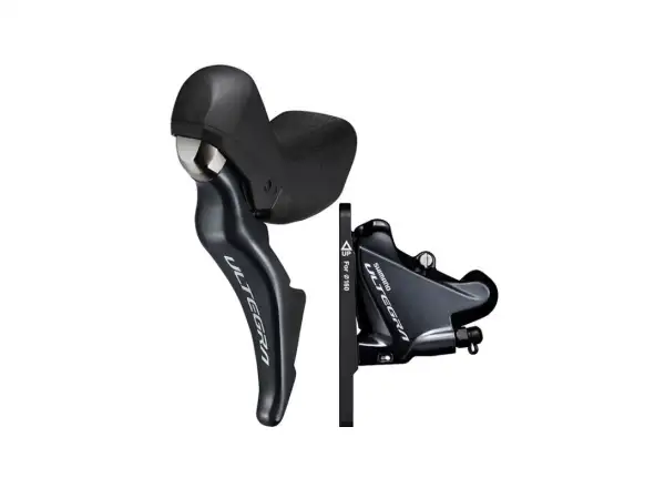 Shimano Ultegra ST-R8025 left shift and hydraulic brake lever with caliper BR-R8070