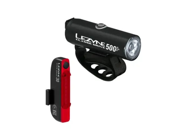 Lezyne Classic Drive 500+/Stick Drive light set Black