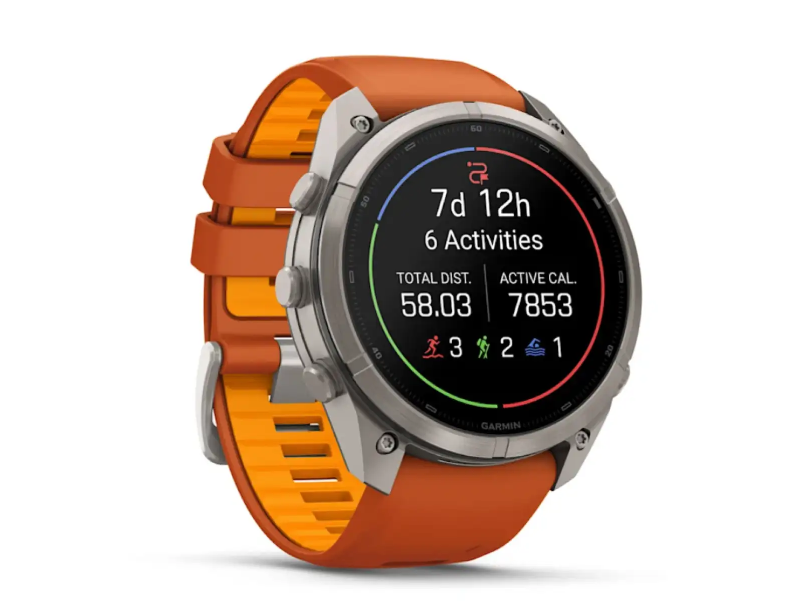 Garmin Fénix 9 Pro inReach 51 mm smart watch Titanium Autumn orange/Spark orange
