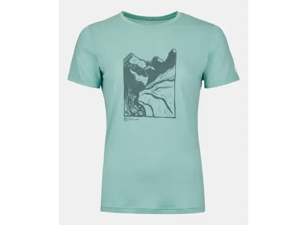 Ortovox 120 Cool Tec Mtn Cut women's T-shirt short sleeve Aquatic Ice M