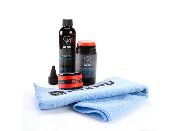 Wend chain cleaner and wax kit red