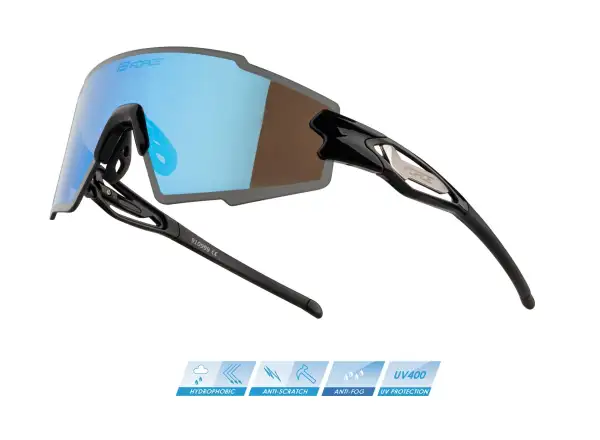 Force Mantra cycling glasses black/blue polarized lenses