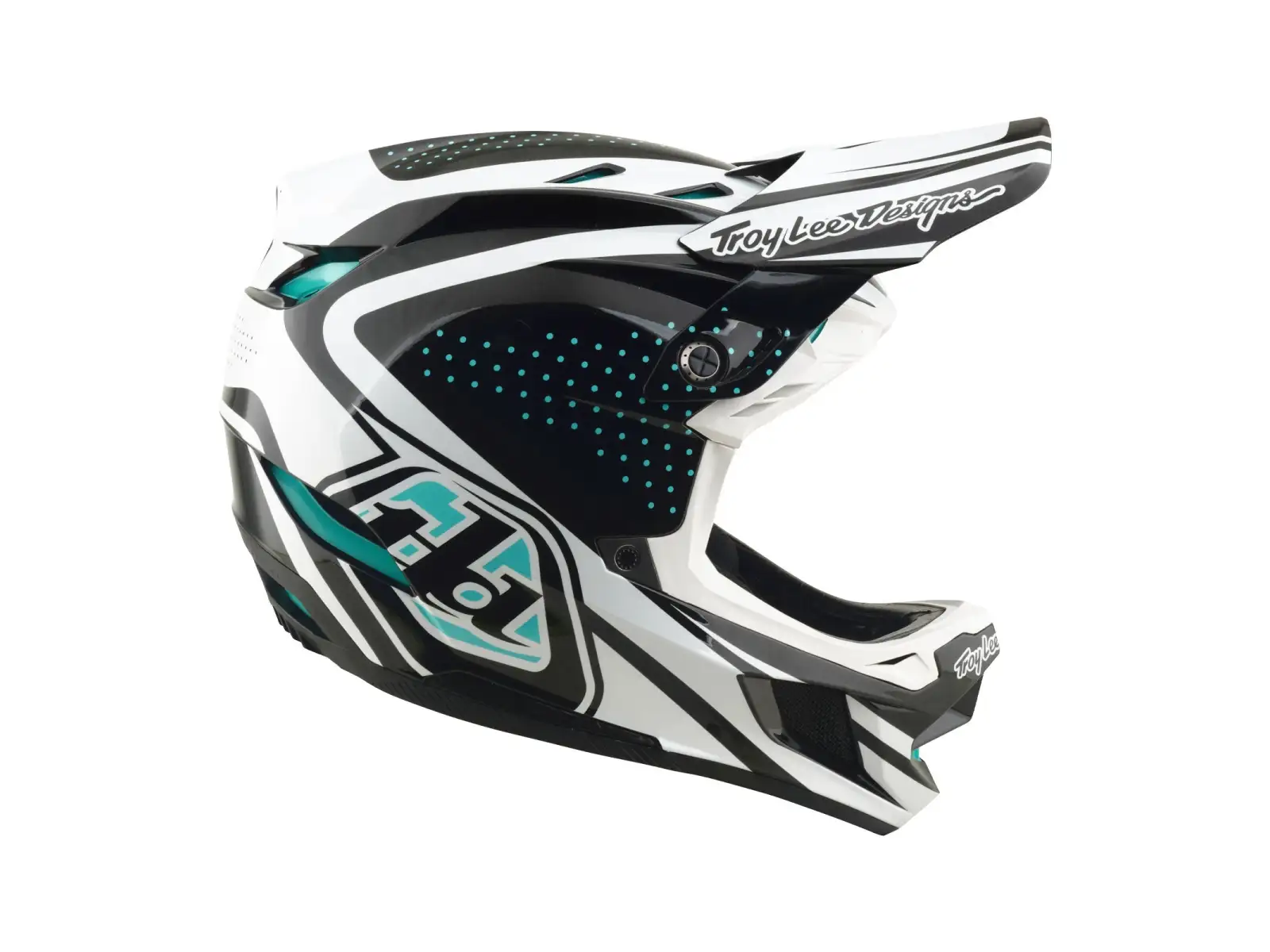 Troy Lee Designs D4 Composite MIPS helmet Crest Real Teal