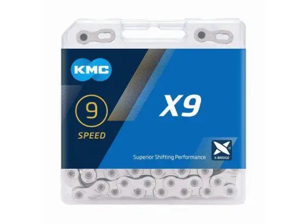 KMC X9 chain silver 114 links