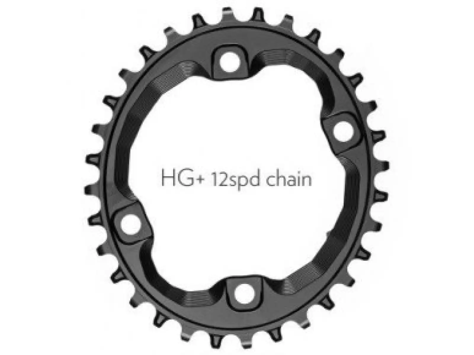Absolute Black XT M8000 BCD96 OVAL chainring HG+12sp.