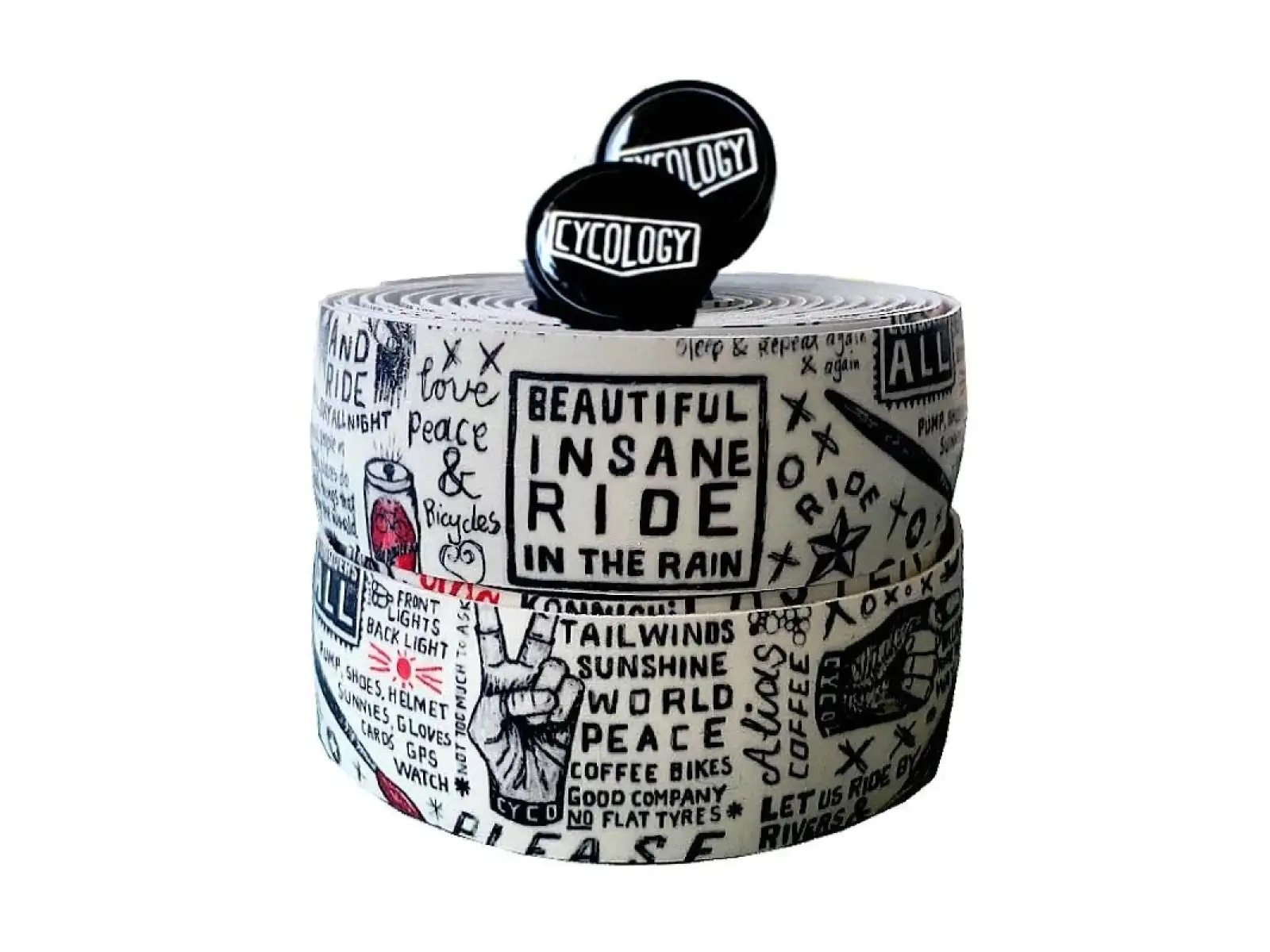 Cycology Graffiti handlebar tape White