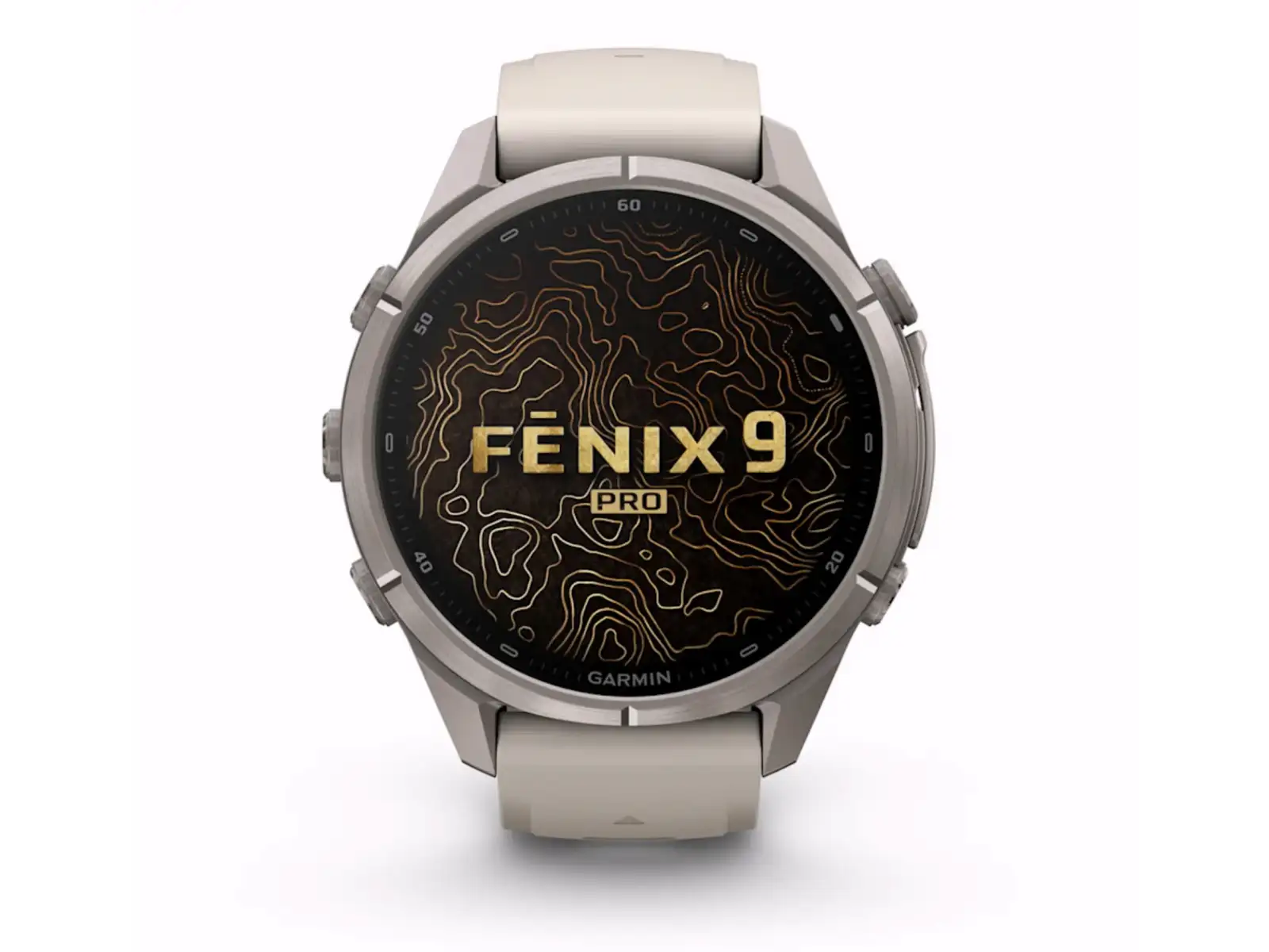 Garmin fenix 9 Pro inReach 43 mm smart watch Titanium Fog Gray/Dark Sandstone