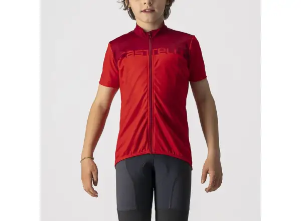 Castelli Neo Prologo kids jersey short sleeve red